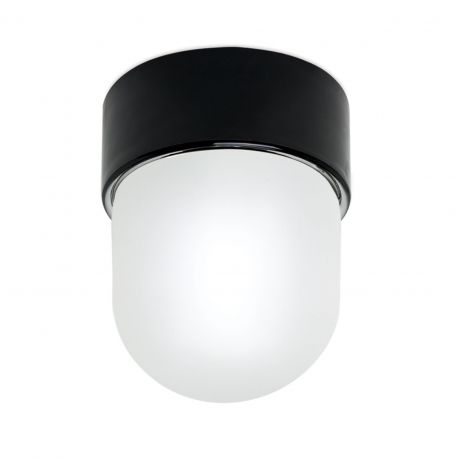 Plafoniere cu spoturi, Spoturi aplicate - Mini Plafoniera din ceramica neagra OSTIA