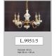 Candelabre, Lustre - Lustra design italian cu 5 brate din alama si portelan colorat 9951