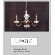 Candelabre, Lustre - Lustra design italian cu 3 brate din alama si portelan colorat 9951