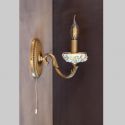 Aplica de perete design italian din alama si portelan colorat 9951