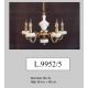Candelabre, Lustre - Lustra design italian cu 5 brate din alama si portelan alb 9952