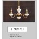 Candelabre, Lustre - Lustra design italian cu 3 brate din alama si portelan alb 9952