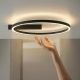Plafoniere - Plafoniera LED moderna Arte Top 15W+15W CCT Switch Bk
