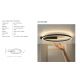 Plafoniere - Plafoniera LED moderna Arte Top 15W+15W CCT Switch Bk
