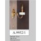 Aplice, corpuri de iluminat pentru pereti - Aplica de perete design italian din alama si portelan alb 9952