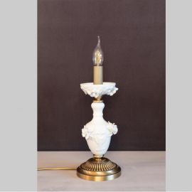 Veioza design italian din alama si portelan alb 9952