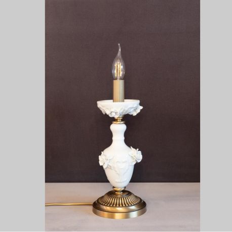 Veioze - Veioza design italian din alama si portelan alb 9952