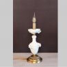 Veioza design italian din alama si portelan alb 9952