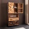 Dulap de bar, suport vinuri din lemn de pin BODEGA 160cm