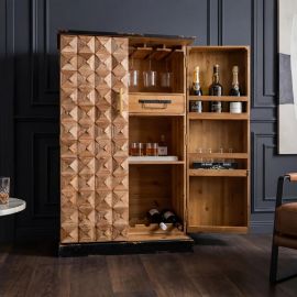 Dulap de bar, suport vinuri din lemn de pin BODEGA 120cm