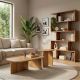 Masute Living - Set 2 masute din lemn de mango GATSBY 100cm/45cm