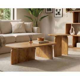 Set 2 masute din lemn de mango GATSBY 100cm/45cm