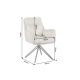 Seturi scaune, HoReCa - Set de 2 scaune pivotante, metal negru, catifea bej, PROMETHEUS