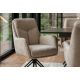 Seturi scaune, HoReCa - Set de 2 scaune pivotante, metal negru, catifea bej, PROMETHEUS