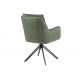 Seturi scaune, HoReCa - Set de 2 scaune pivotante, metal negru, catifea verde, PROMETHEUS