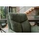 Seturi scaune, HoReCa - Set de 2 scaune pivotante, metal negru, catifea verde, PROMETHEUS