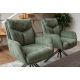 Seturi scaune, HoReCa - Set de 2 scaune pivotante, metal negru, catifea verde, PROMETHEUS
