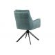 Seturi scaune, HoReCa - Set de 2 scaune pivotante, metal negru, catifea petrol, PROMETHEUS
