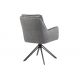 Seturi scaune, HoReCa - Set de 2 scaune pivotante, metal negru, catifea gri grafit, PROMETHEUS