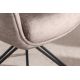 Seturi scaune, HoReCa - Set de 2 scaune pivotante, metal negru, catifea taupe, PROMETHEUS