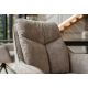 Seturi scaune, HoReCa - Set de 2 scaune pivotante, metal negru, catifea taupe, PROMETHEUS