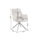 Seturi scaune, HoReCa - Set de 2 scaune pivotante, metal negru, catifea taupe, PROMETHEUS