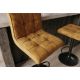 Scaune Bar - Set 2 scaune de bar pivotante catifea galben mustar MODENA