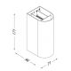 Aplice - Aplica LED iluminat exterior IP65 Badia corten