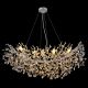 Pendule, Lustre suspendate - Lustra suspendata metal argintiu mat, cristale de sticla QUEENA