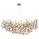 Pendule, Lustre suspendate - Lustra suspendata metal argintiu mat, cristale de sticla QUEENA