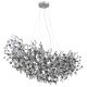 Pendule, Lustre suspendate - Lustra suspendata metal argintiu mat, cristale de sticla QUEENA