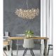 Pendule, Lustre suspendate - Lustra suspendata metal argintiu mat, cristale de sticla QUEENA