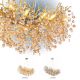 Pendule, Lustre suspendate - Lustra suspendata metal auriu mat, cristale de sticla QUEENA