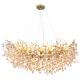 Pendule, Lustre suspendate - Lustra suspendata metal auriu mat, cristale de sticla QUEENA