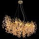Pendule, Lustre suspendate - Lustra suspendata metal auriu mat, cristale de sticla QUEENA
