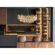 Pendule, Lustre suspendate - Lustra suspendata metal auriu mat, cristale de sticla QUEENA