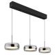 Pendule, Lustre suspendate - Lustra LED reglabila cu 3 pendule sticla fumurie LIVION