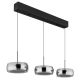 Pendule, Lustre suspendate - Lustra LED reglabila cu 3 pendule sticla fumurie LIVION