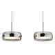 Pendule, Lustre suspendate - Lustra LED reglabila cu 3 pendule sticla fumurie LIVION