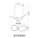 Pendule, Lustre suspendate - Lustra LED suspendata cu telecomanda EVANGELINE