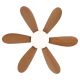 Lustre cu ventilator - Lustra LED cu Ventilator si telecomanda DELORES negru/ efect de lemn