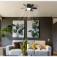 Lustre cu ventilator - Lustra LED cu Ventilator si telecomanda DELORES negru