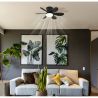 Lustra LED cu Ventilator si telecomanda DELORES negru