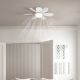 Lustre cu ventilator - Lustra LED cu Ventilator si telecomanda DELORES alb