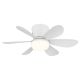 Lustre cu ventilator - Lustra LED cu Ventilator si telecomanda DELORES alb