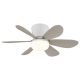 Lustre cu ventilator - Lustra LED cu Ventilator si telecomanda DELORES alb/ nisip mat