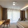 Lustra LED cu Ventilator si telecomanda DELORES alb/ nisip mat
