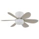 Lustre cu ventilator - Lustra LED cu Ventilator si telecomanda DELORES alb/ nisip mat