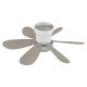Lustre cu ventilator - Lustra LED cu Ventilator si telecomanda DELORES alb/ nisip mat
