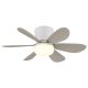 Lustre cu ventilator - Lustra LED cu Ventilator si telecomanda DELORES alb/ nisip mat